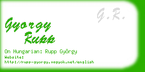 gyorgy rupp business card