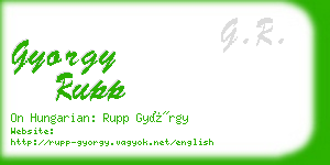 gyorgy rupp business card